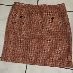 Elegant Brown Patterned Skirt